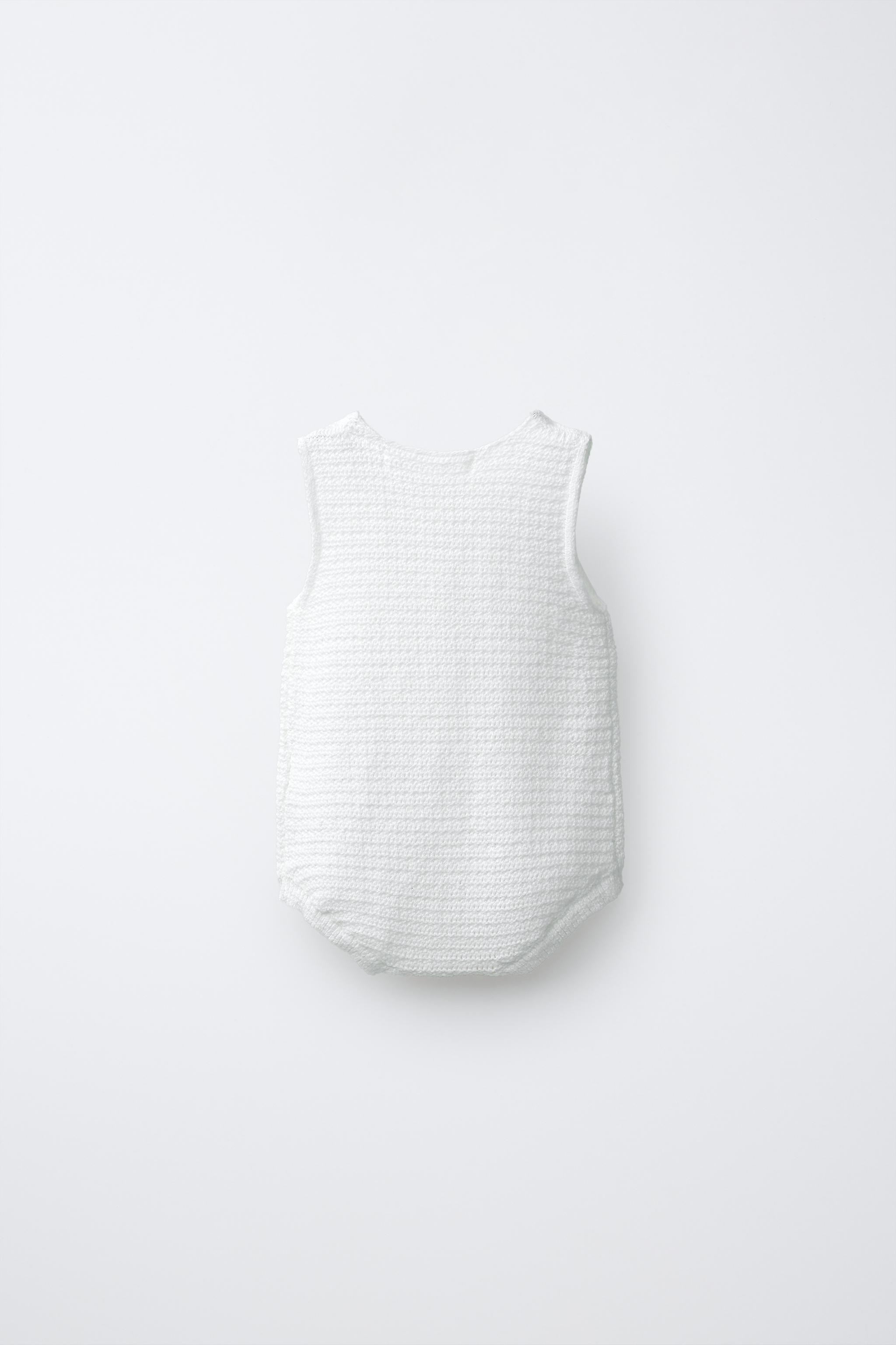 EMBROIDERED ICE CREAM KNIT ROMPER